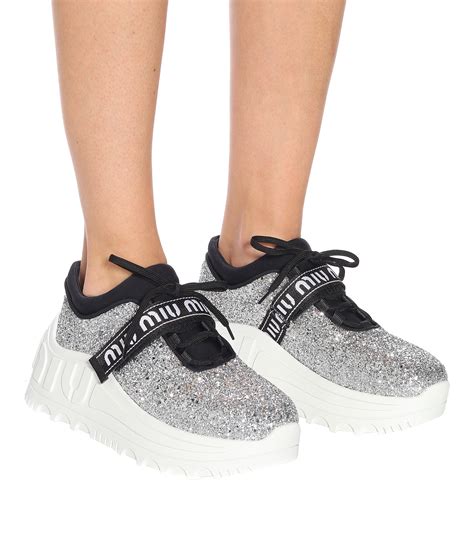 buy miu miu glitter sneakers